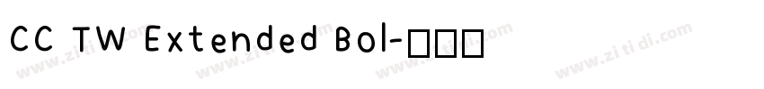 CC TW Extended Bol字体转换